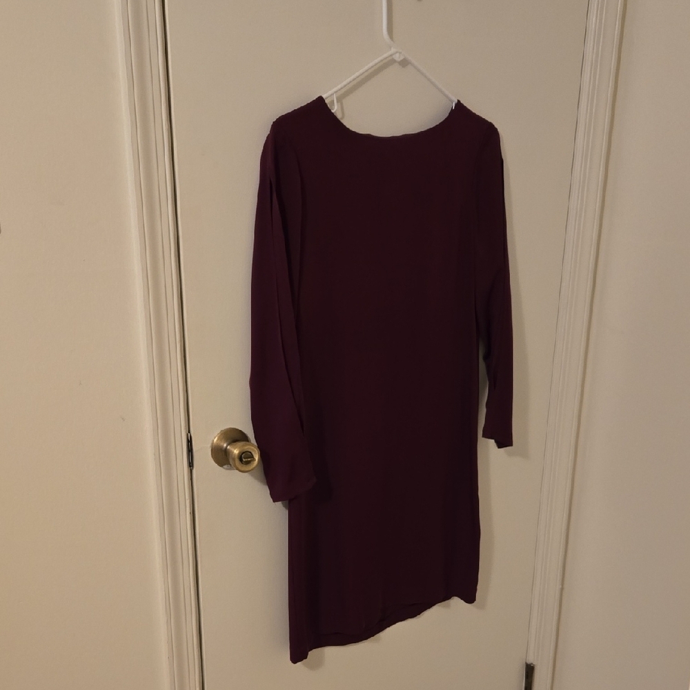 Theory Red Long Sleeve Sheath Dress